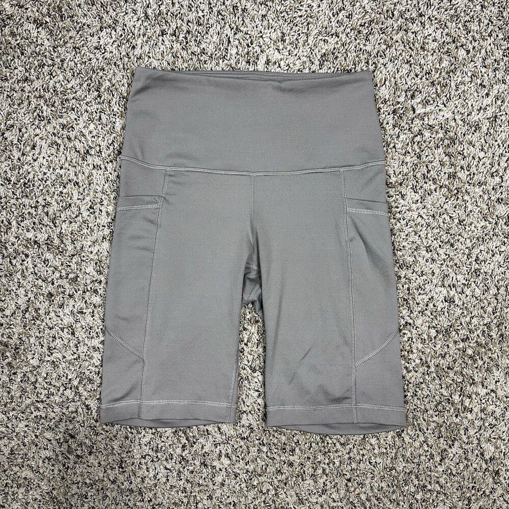 Velocity Sculpt And Flow Grace 9” Short Women’s Sz S Biker Shorts Grey Pockets